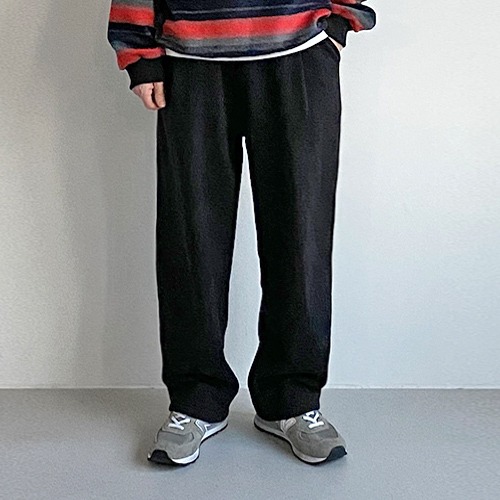 언더70 기모 모어와이드 스웨트팬츠 (블랙) - 키작은남자 쇼핑몰