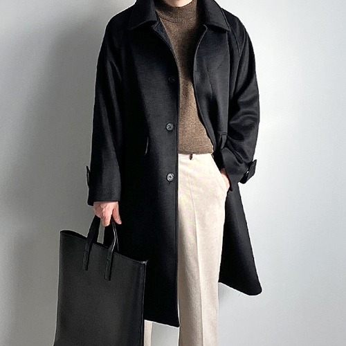 언더70 울 발마칸 코트 (블랙) - 키작은남자 쇼핑몰